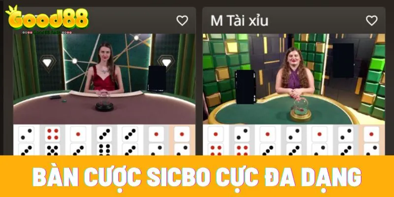 Sicbo Online Tại Good88 - Giải Trí, Nhận Thưởng Tiền Tỷ 6 Good 88 chào đón người chơi bằng nhiều bàn cược sicbo